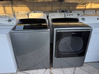 Whirlpool W27” washer and  W29”electric dryer HE 5.3&8.8CUFT