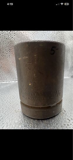 Wright Tools 1" Drive 1-1/2" Hex x 13/16" Sq. Impact Budd Wheel Socket 8991 USA