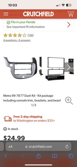 Black Double Din For Honda Fit Gen 2. 