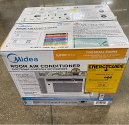 BRAND NEW ROOM AIR CONDITIONER 5,000 BTU FOR UP TO 150 SQ FT (ROOM 10’x15”) WITH REMOTE CONTROL