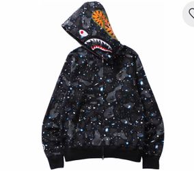 BAPE Shark Full-Zip Galaxy Camo Hoodie XL