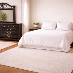 Black Dresser + Mirror + nightstand