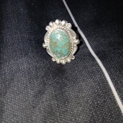 Vintage turquoise ring size six