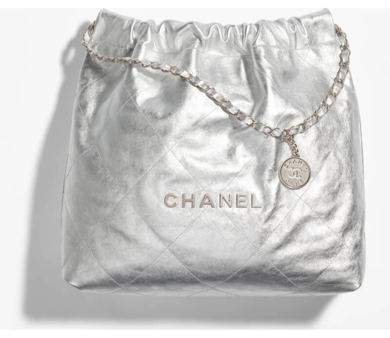 Chanel Silver Bag Calfskin 22