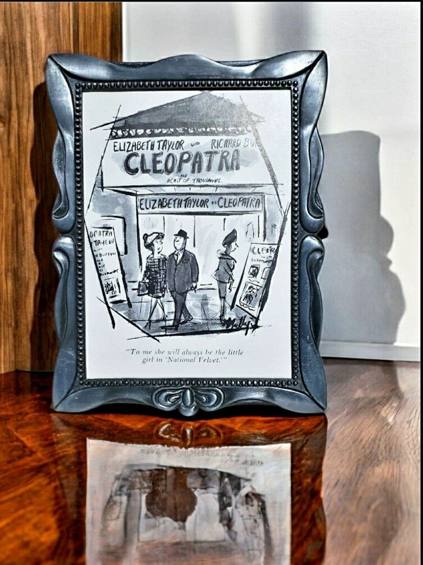 6x8 Original Framed ELIZABETH TAYLOR with RICHARD BURTON CLEOPATRA' Print