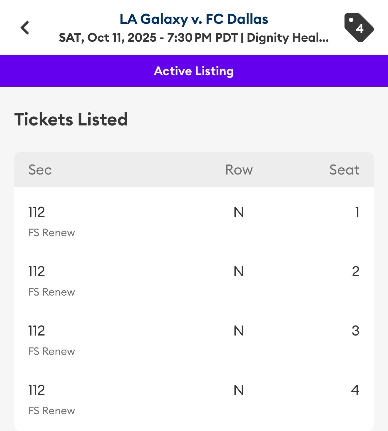 LA GALAXY V FC DALLAS tickets