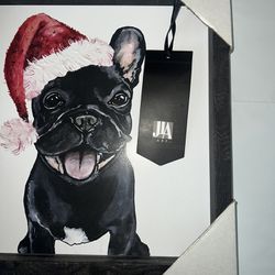 Frenchie Painting With Black Frame
