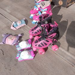 Two Pair Of Girls Roller skates Available Together Or Separate 