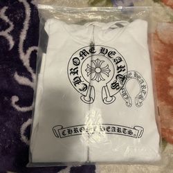 white chrome heart zip up 