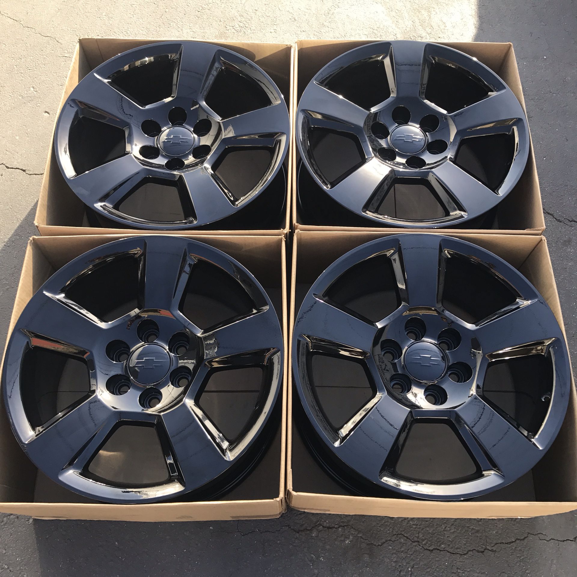 20” oem Chevy Silverado factory wheels 20 inch gloss black rims Chevrolet Silverado