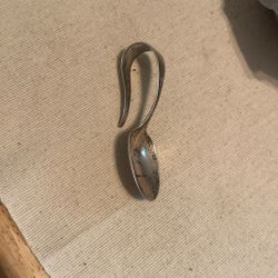 Antique Reed & Barton Sterling Silver Curved Handle Baby Spoon