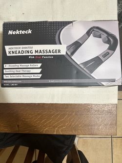 Nekteck, Shiatsu Neck and Back Massager, Heat, Pain Relief, Black