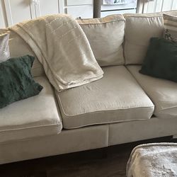 Couch with ottoman + storage