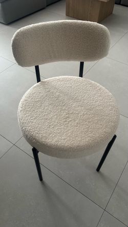 White Boucle Dining Chairs (see description for pricing)