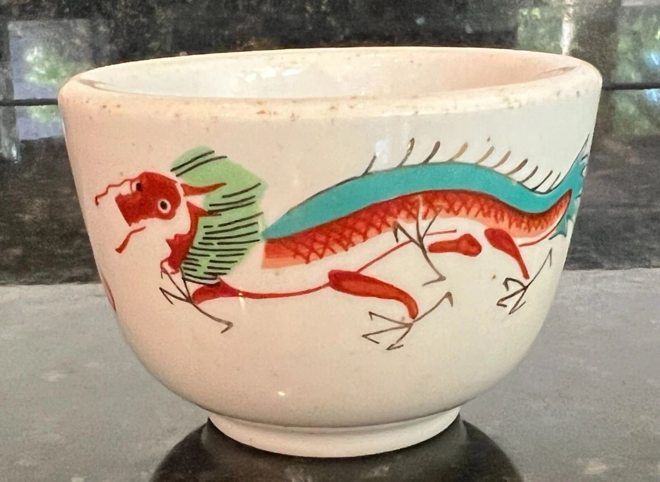 Vintage TTC Chinaware Dragon Design Teacup ware 3.25” Dia.