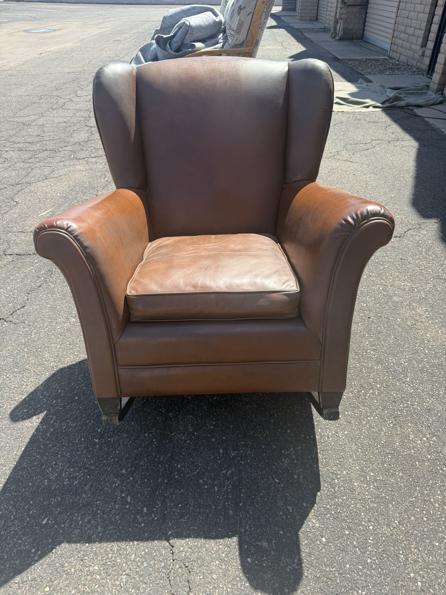 Vintage leather Rocking Chair RARE