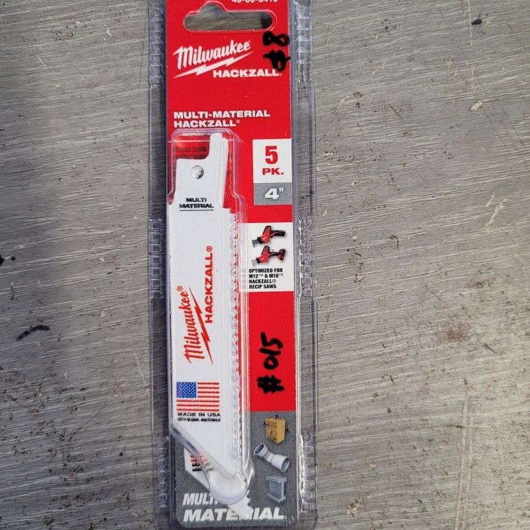 Milwaukee
4 in. 10 TPI Multi-Material Cutting BiMetalHACKZALL Reciprocating Saw Blades (5-Pack)