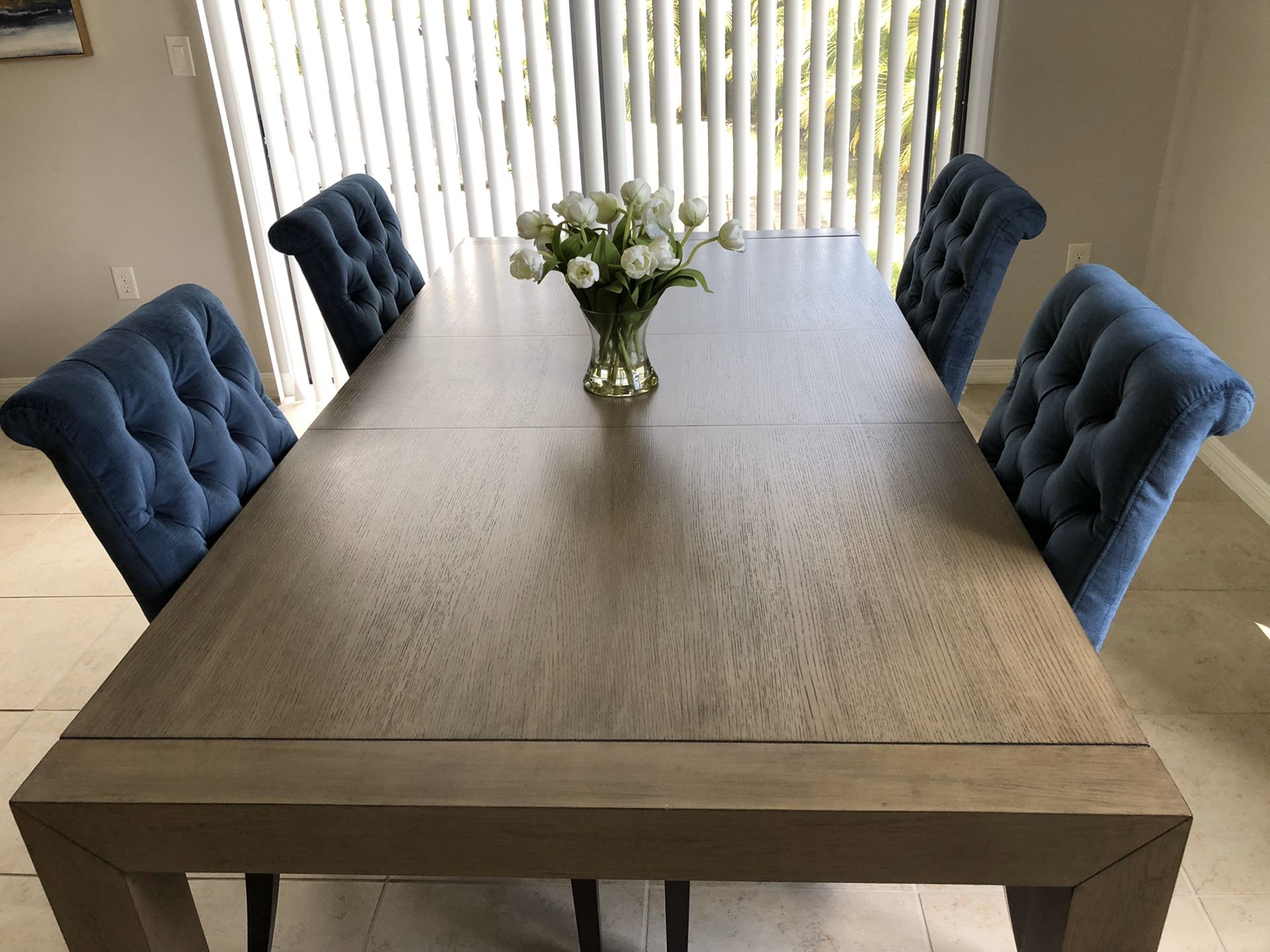 Long Oak Wood Dining Table