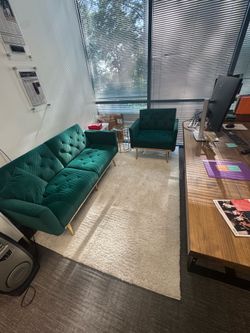 Green sofa set