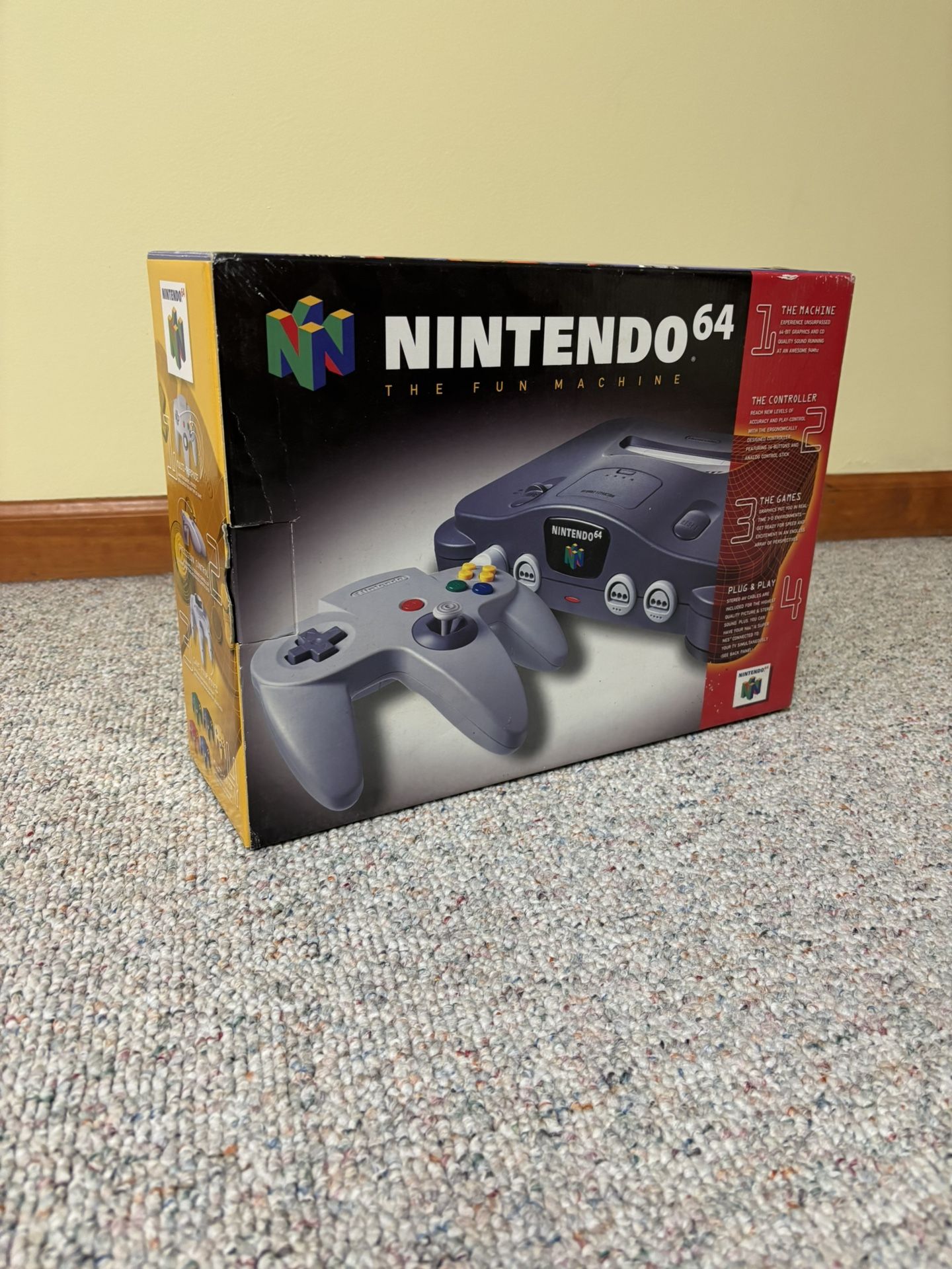 Original Nintendo 64 Console PACKAGE BOX ONLY – Mint Condition – For Collectors