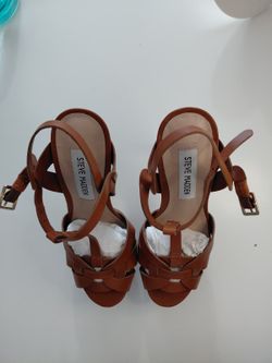 Steve Madden Brown Strappy Heeled Sandals