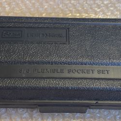 Vintage NEW Sears 3/8” Flexible SAE Socket Set-Made In USA