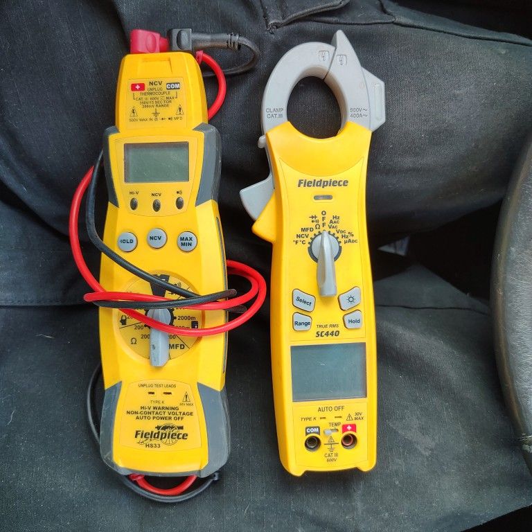 2 Fieldpiece True RMS Readers