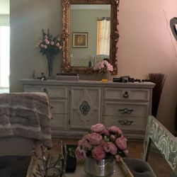 Gold LARGE Antique Mirror, Antiques, Gold Queen Mirror, Prop Mirror, Royal Mirror, Gold Decor 