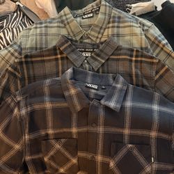 Mens Vans Button Up Sz L