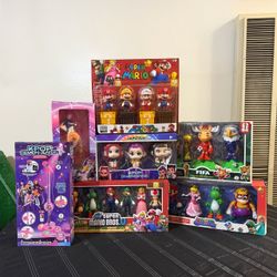 BRAND NEW & FACTORY SEALED Toys Figure Bundle – (Mario, K-Pop, FIFA)
