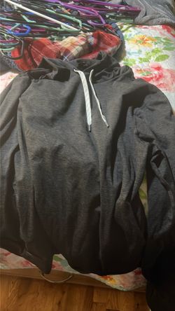 Gray Pullover Hoodie Sweatshirt
