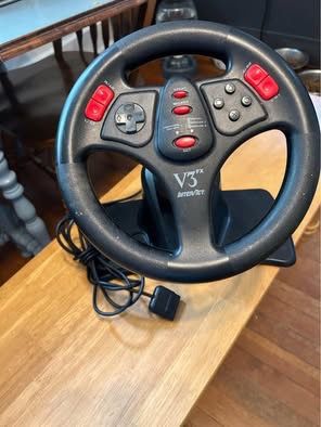 Playstation 1 V3 Interact Driving Steering Wheel Controller, With paddles