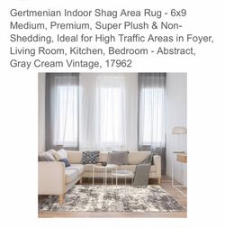 Gertmenian Indoor Shag Area Rug - 6x9 Medium, Premium, Super Plush & Non-Shedding, Ideal for High Traffic Areas in Foyer, Living Room, Kitchen, Bedroo