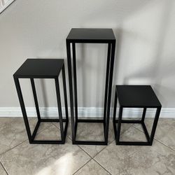 custom steel plant stand set (NEW)