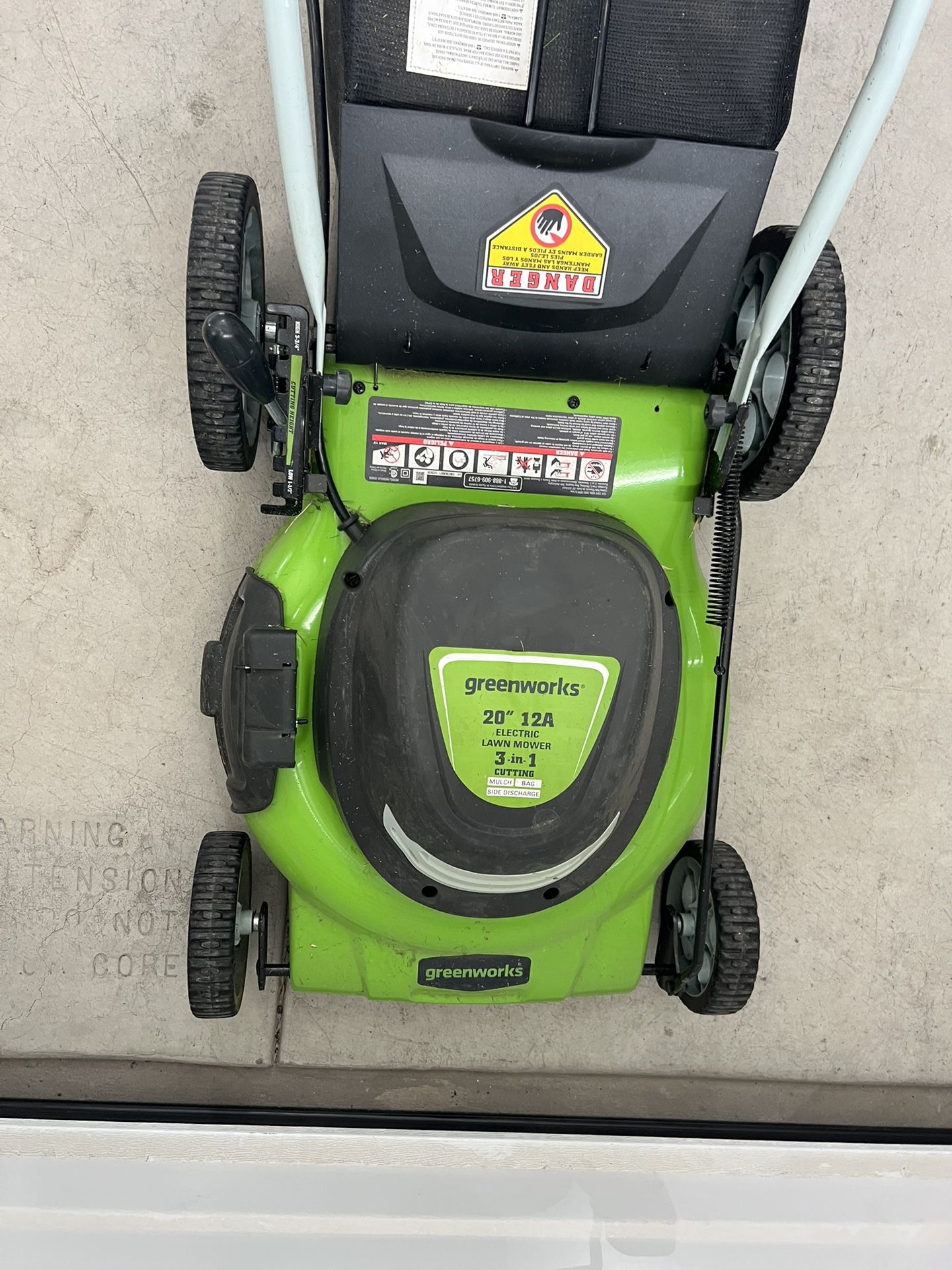Greenworks 20” 12A Electric Lawn mower