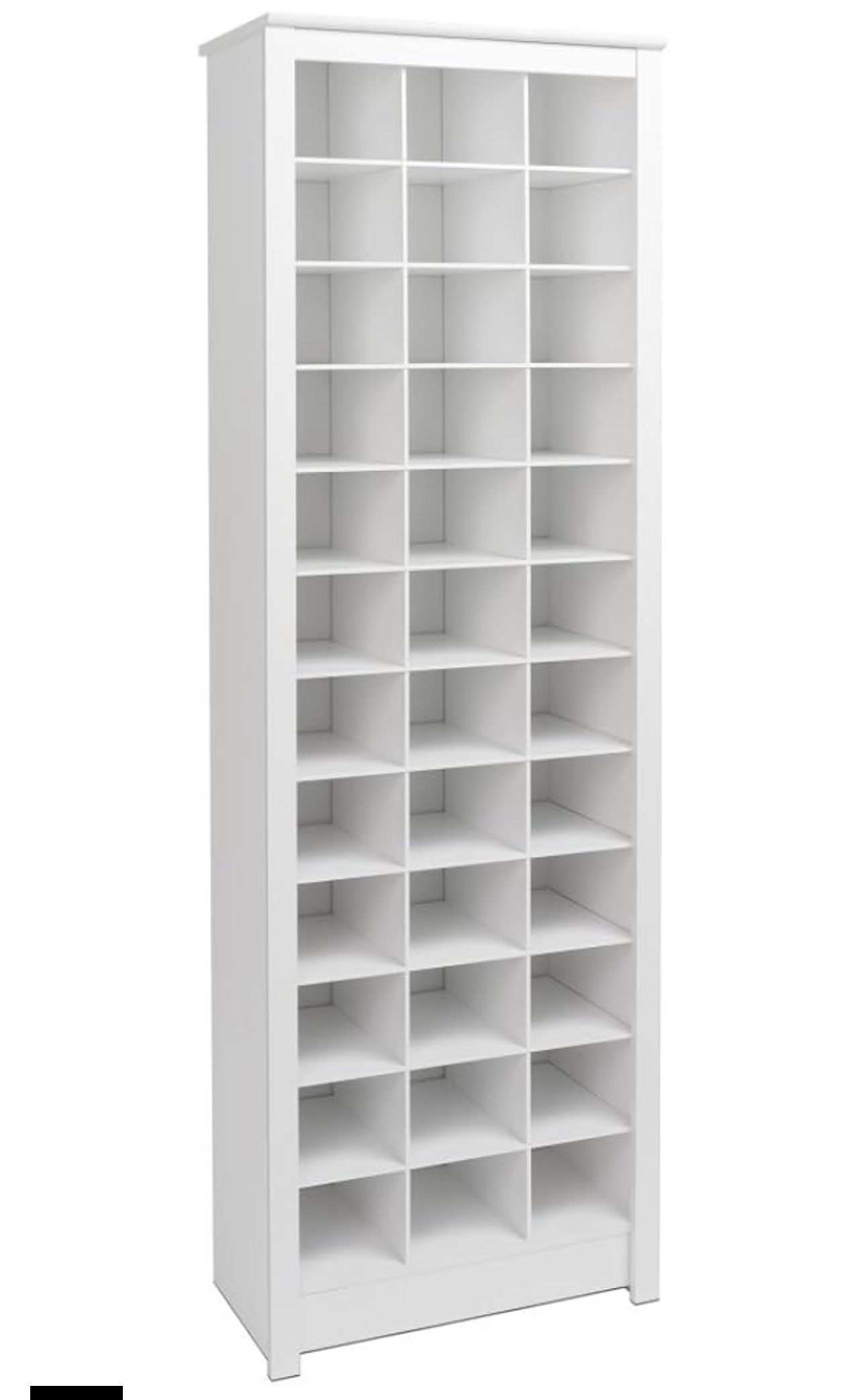Prepac White Tall Storage Cabinet, Shoe Cabinet, Entryway Furniture with 36 Shoe Cubbies 13"D x 23.5" W x 72.5" H