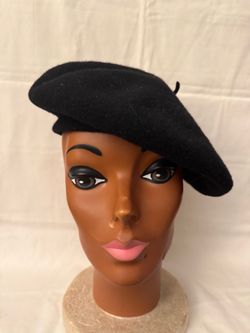 Vintage Kangol Black Wool Beret
