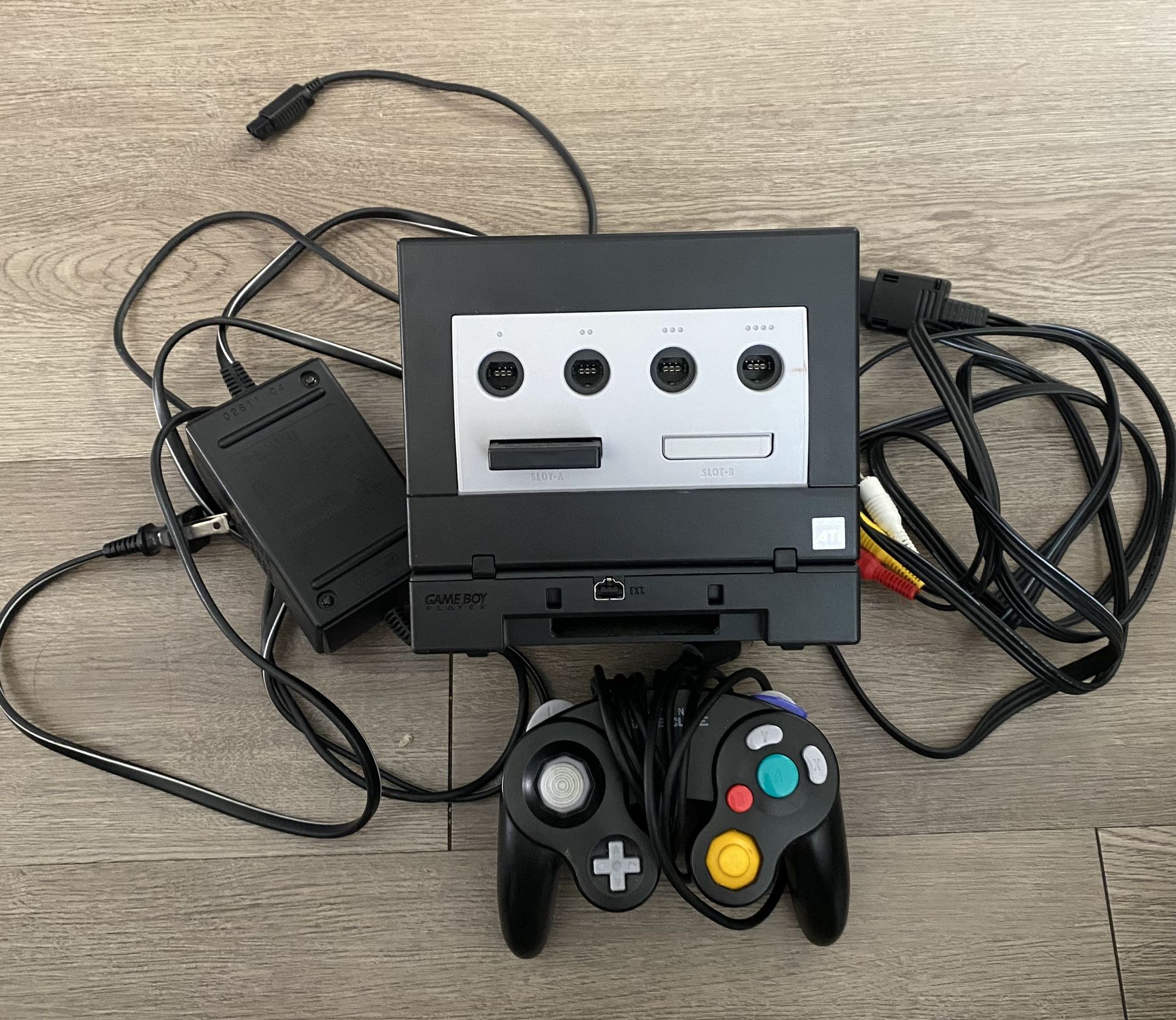 Nintendo Black GameCube USA Console GameBoy Player DOL-001 NO GAMEBOY DISC