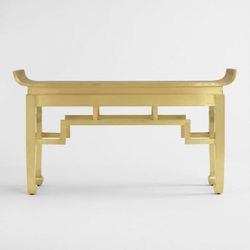 Metal Clad Asian inspired console table