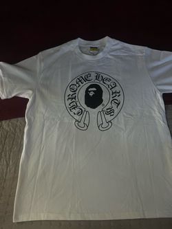 white chrome bape shirt size: L
