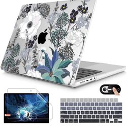 Laptop Case for MacBook Pro 14 inch A2442 (2021 2022 Release), Plastic Hard Cover with Keyboard Cover and Screen Protector