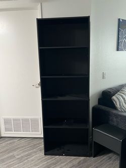 tall black shelf