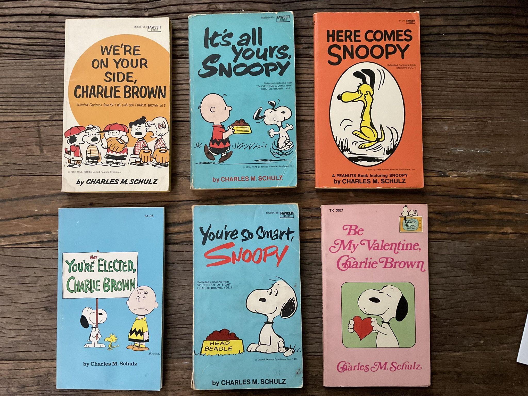 Charlie Brown short stories, books in good shape.