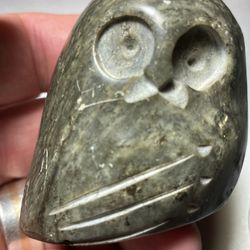 INUIT ESKIMO CANADA SIGNED BEKOA LOOK CARVED OWL