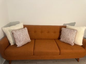 Burnt Orange Modern Sofa