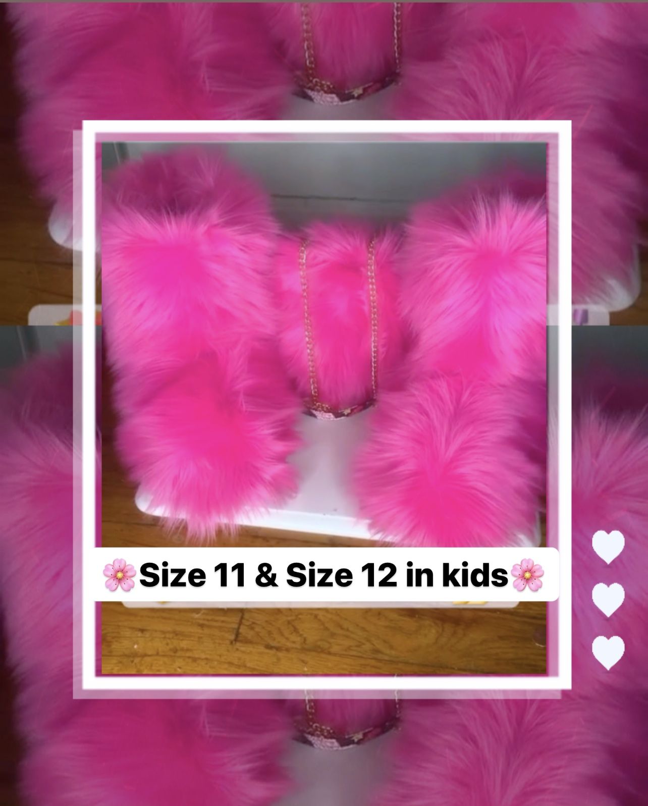 Little Girl Fur Boots Size 11/12