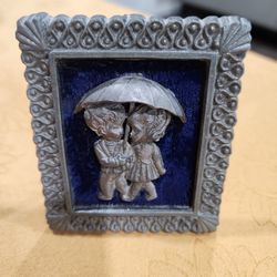 SALE TODAY ONLY! Vintage Pewter Frame With Kids 