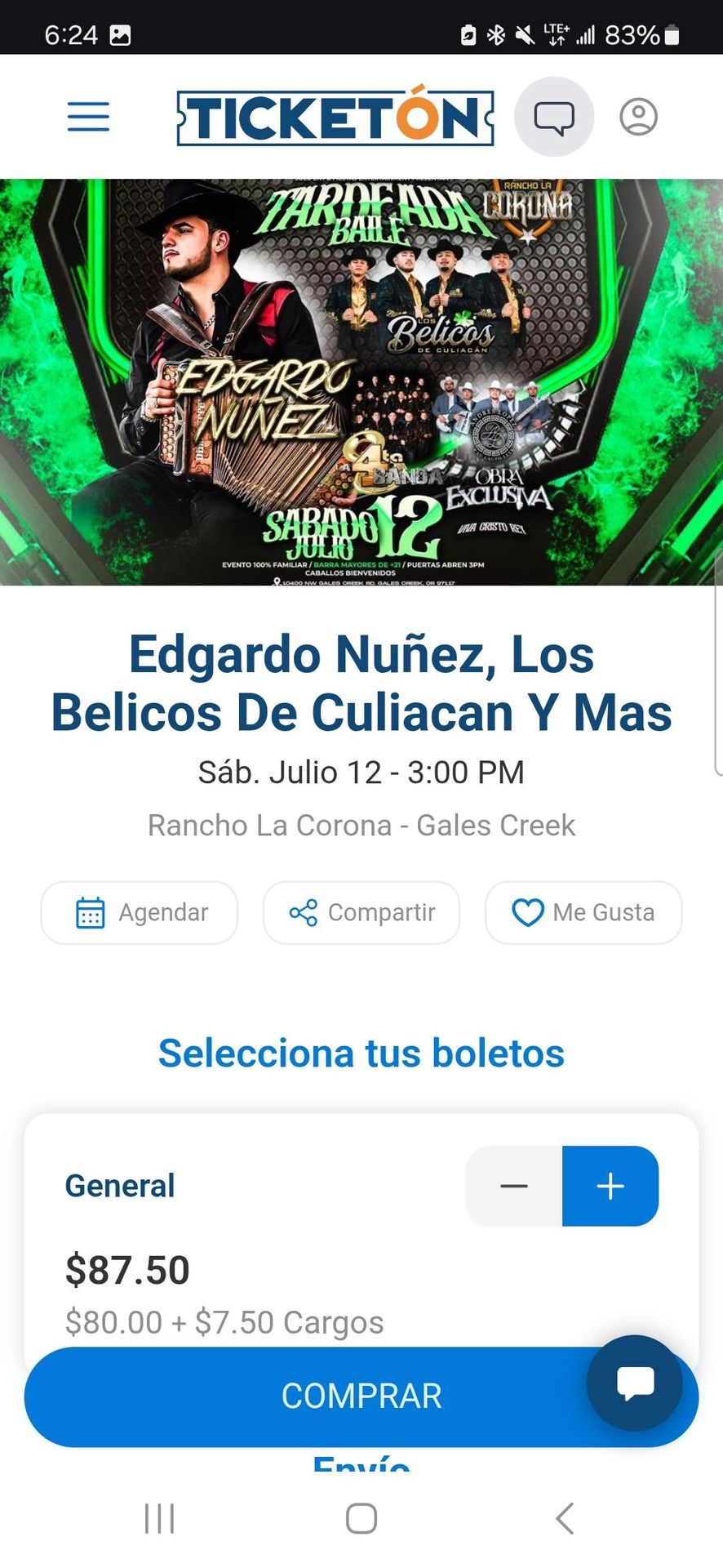 Edgardo Nuñez Baile Tickets