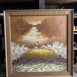 Vintage Ocean Painting 