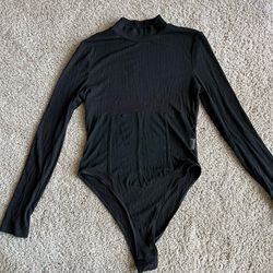 Like New SHEIN Black Sexy Mesh Bodysuit